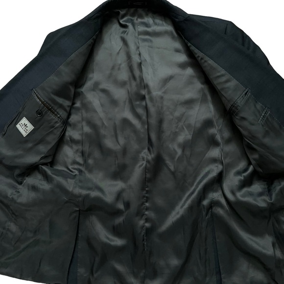 Peter Millar Blazer Jacket Mens Size 46R Sports Coat Wool Twill Plaid Blue - Picture 3 of 7